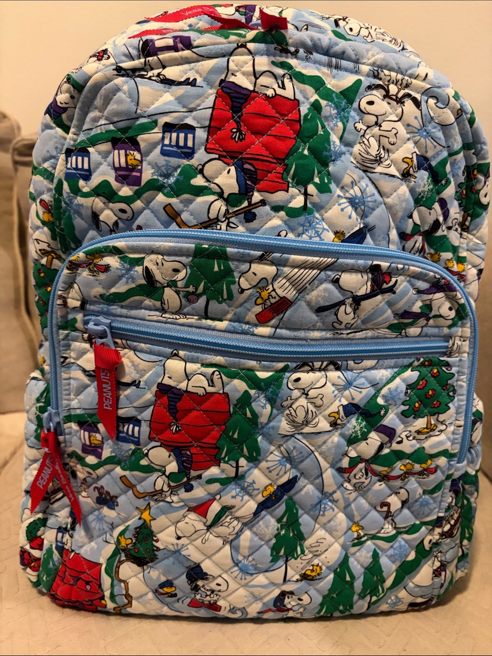Vera Bradley x Peanuts Christmas Backpack New! - Picture 2 of 15